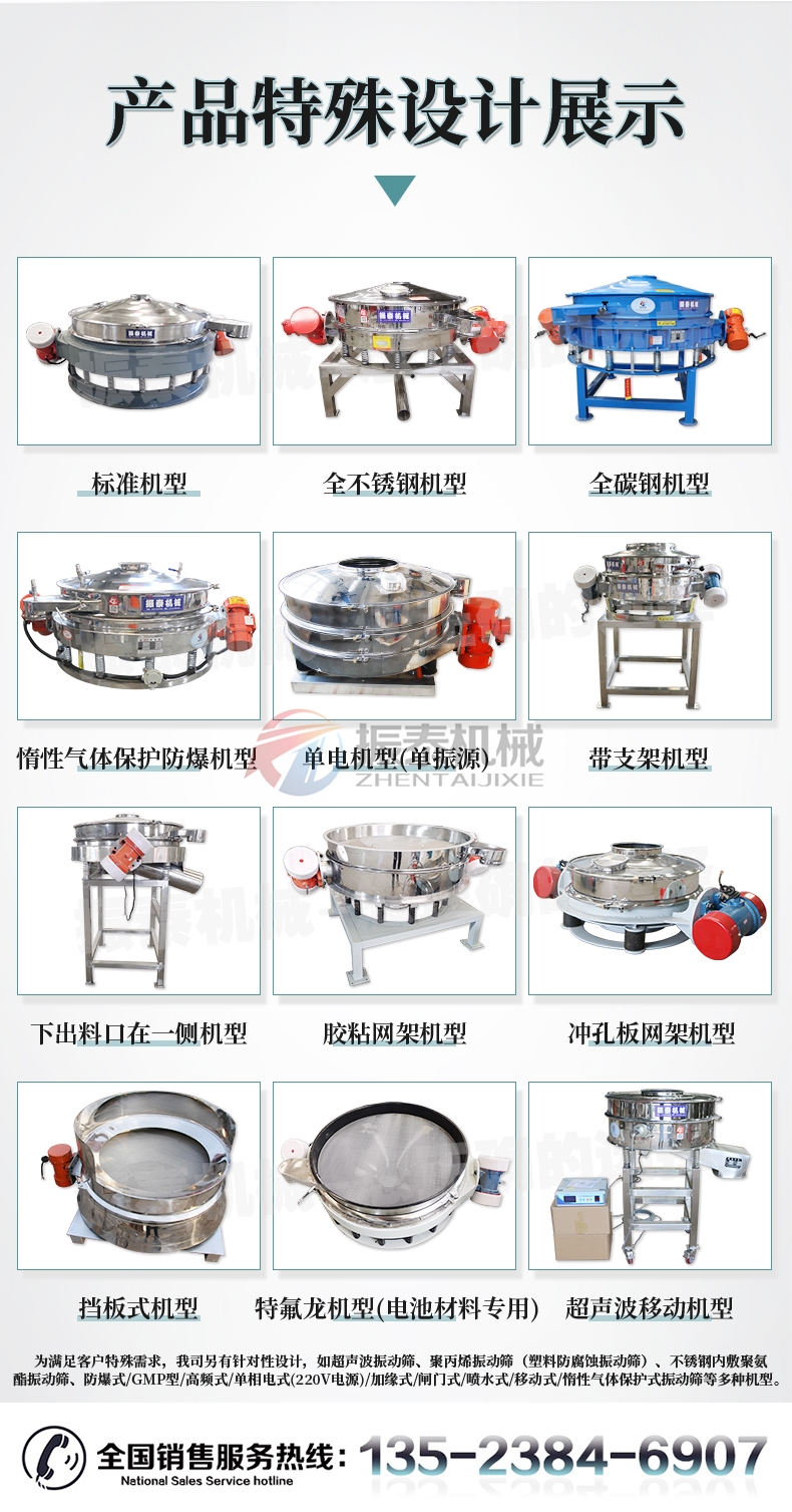 三環(huán)粉料直排篩機型展示最全